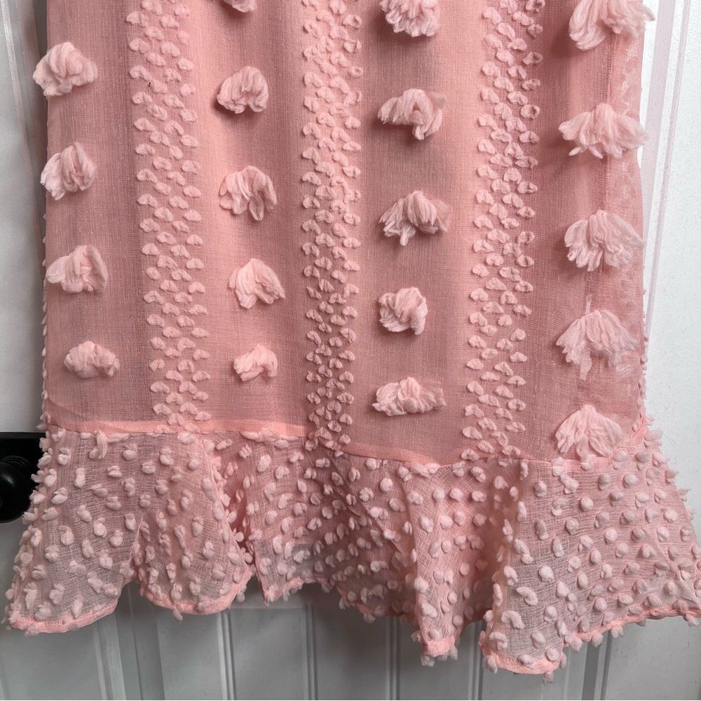 Pink Lily Women’s Textured Ruffle Adjustable Straps Mini Dress. Medium. NWOT - Picture 7 of 14